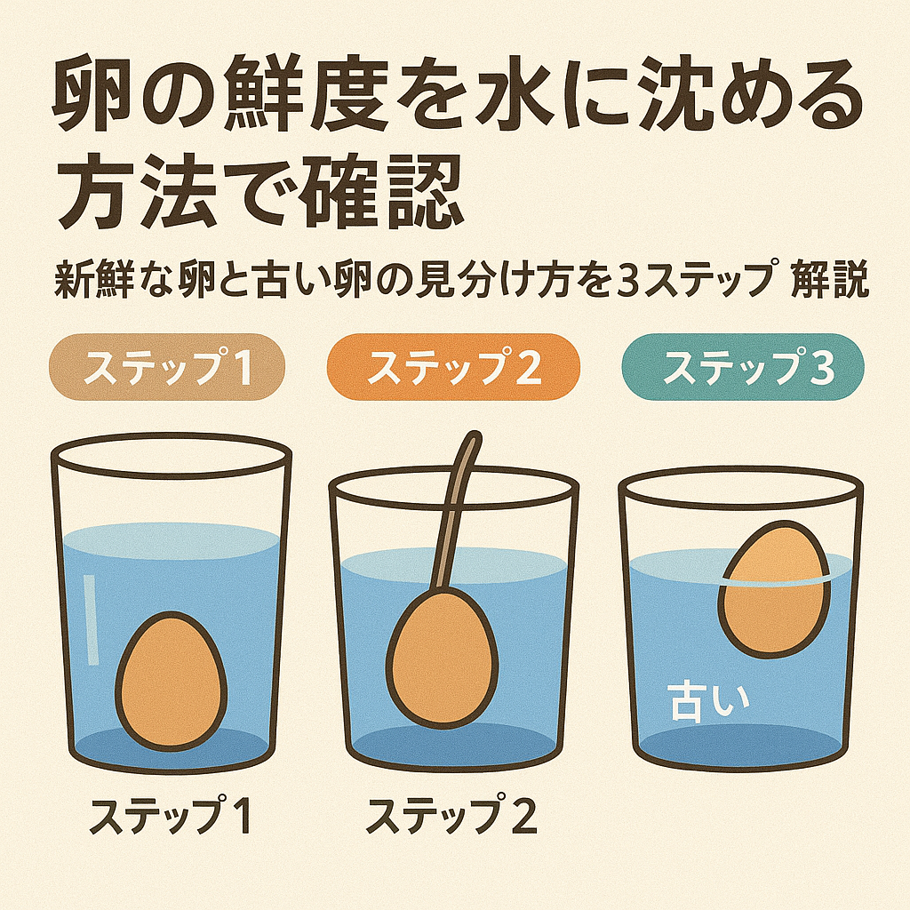 卵の鮮度を水に沈める方法で確認|新鮮な卵と古い卵の見分け方を3ステップで解説 - 絆養鶏場