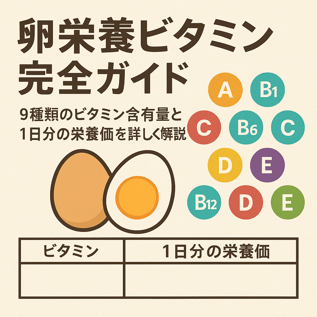 卵栄養ビタミン完全ガイド｜9種類のビタミン含有量と1日分の栄養価を詳しく解説 - 絆養鶏場